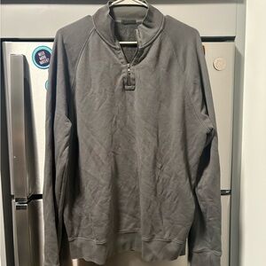 ATM Anthony Thomas Melillo Men's Gray Half-Zip Sweater